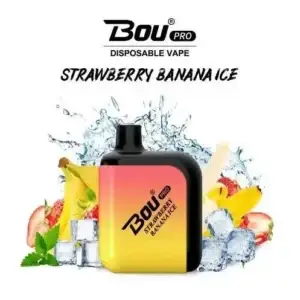 Vaper desechable bou pro 7000 puffs strawberry banana ice
