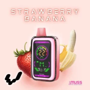 vaper desechable cyber flex de muss 25000 caladas sabor fresa y platano