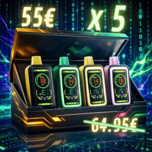 Pack 5 vapers desechables cyber flex de muss 25000 puffs, convina tus sabores favoritos