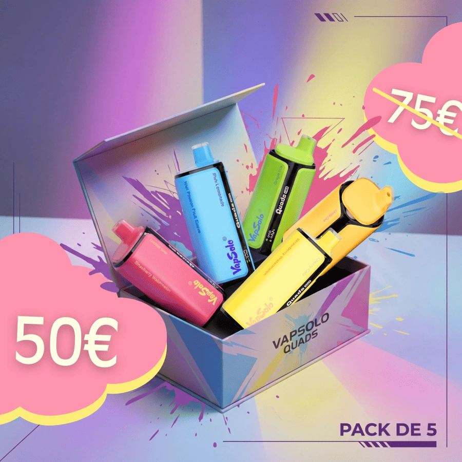 vapers desechables vapsolo 4 en 1 80000 puffs pack de 5